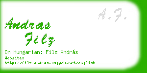 andras filz business card
